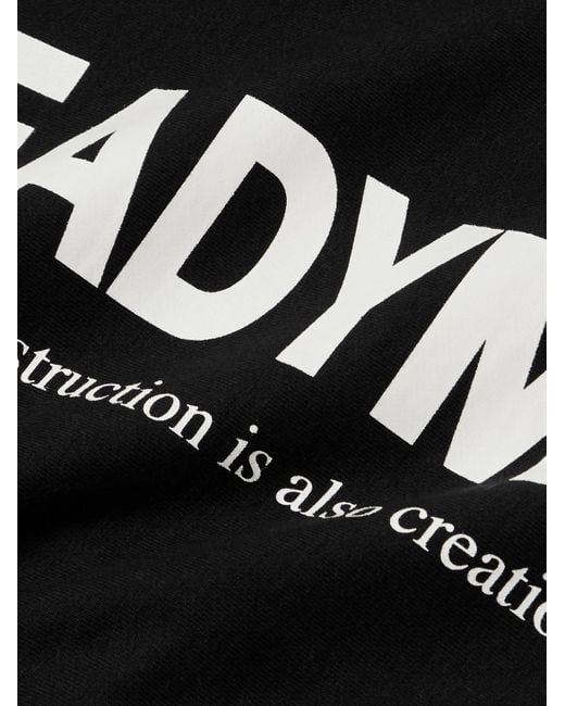 READYMADE Black Logo-Print Embroidered Cotton-Blend Jersey Hoodie for men