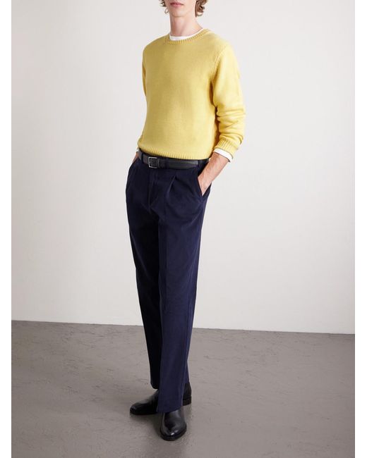 J. Mueser Yellow Wool Sweater for men