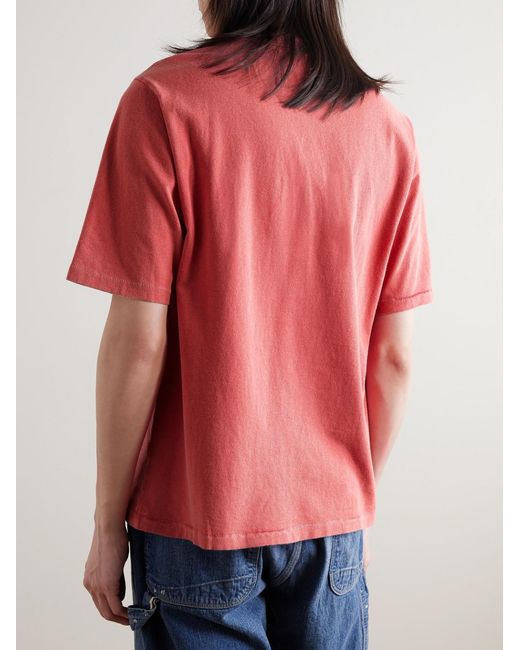 Corridor NYC Pink Garment-Dyed Cotton-Jersey T-Shirt for men