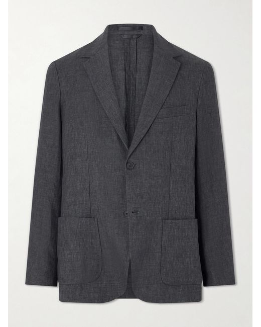 Sunspel Gray Linen Suit Jacket for men
