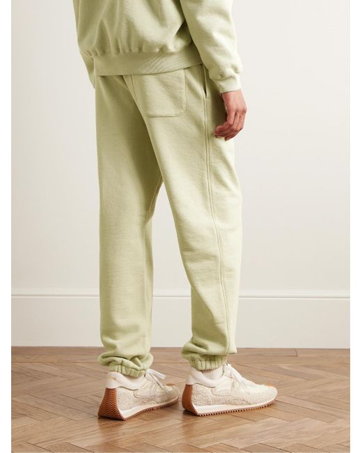 Auralee Green Tapered Cotton-jersey Sweatpants for men