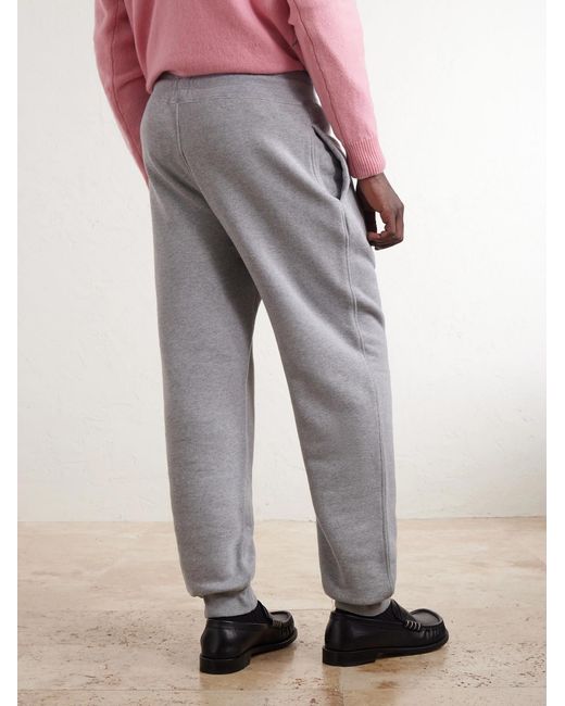 J.W. Anderson Gray Tapered Cotton-Fleece Sweatpants for men