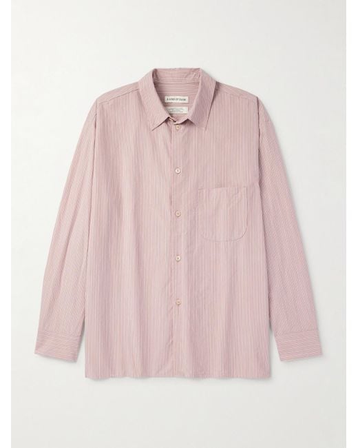 A Kind Of Guise Pink Gusto Striped Cotton-poplin Shirt for men