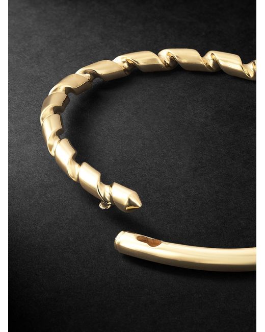 Luis Morais Black Drill Bit 14-Karat Diamond Bracelet for men