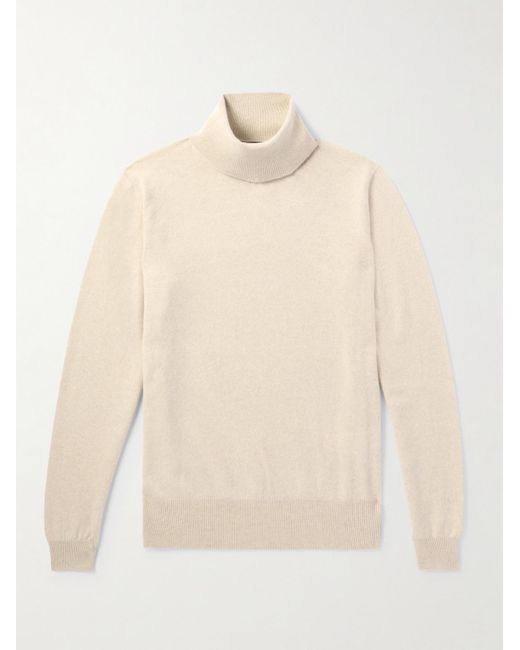 Loro Piana Natural Slim-Fit Baby Cashmere Rollneck Sweater for men