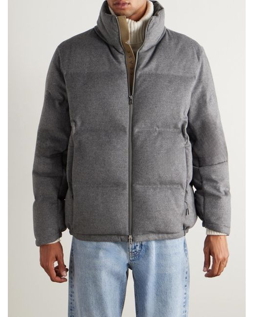 Sease Gray Tribeca Quilted Wish Virgin Wool And Cashmere-Blend Down Jacket for men