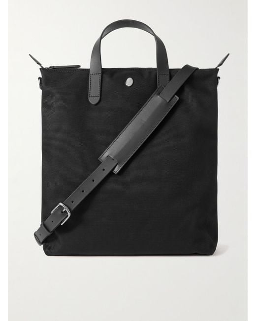 Mismo Black M/s Shopper Leather-trimmed Ballistic Nylon Tote Bag for men