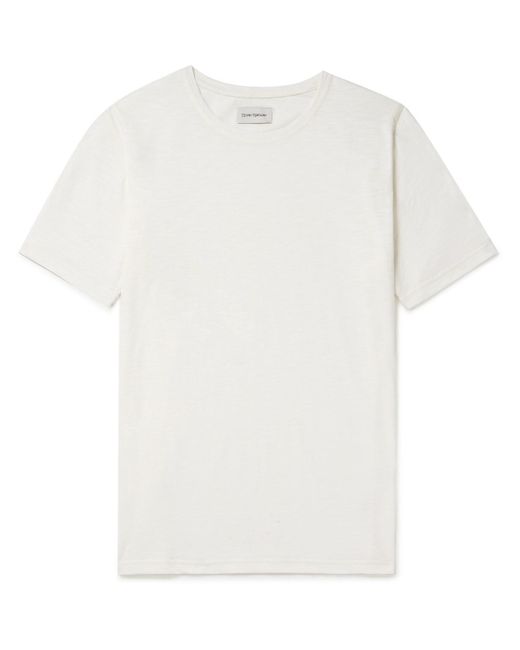 Oliver Spencer White Conduit Slub Cotton-jersey T-shirt for men
