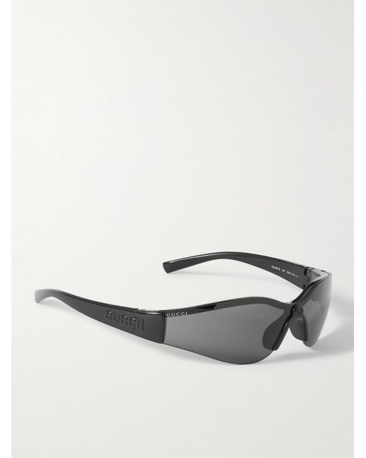 Gucci Rahmenlose Sonnenbrille mit Details aus Azetat in Gray für Herren