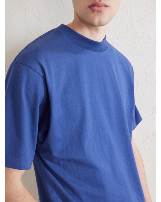 Kaptain Sunshine Blue Suvin Supima Cotton-Jersey T-Shirt for men