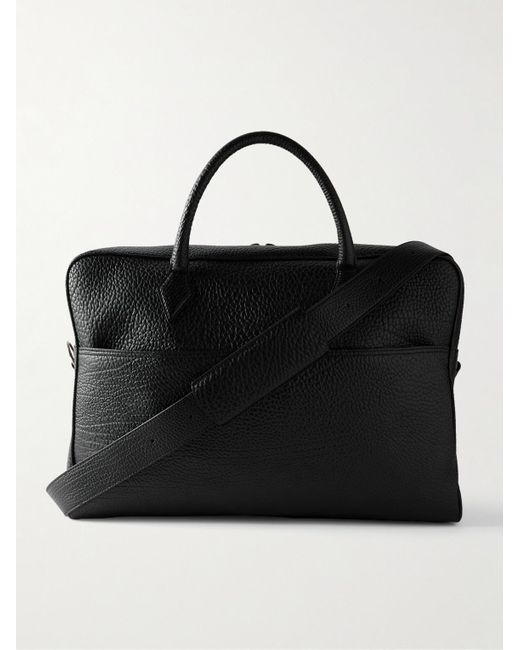 Metier Closer Two Day Weekender aus vollnarbigem Leder in Black für Herren
