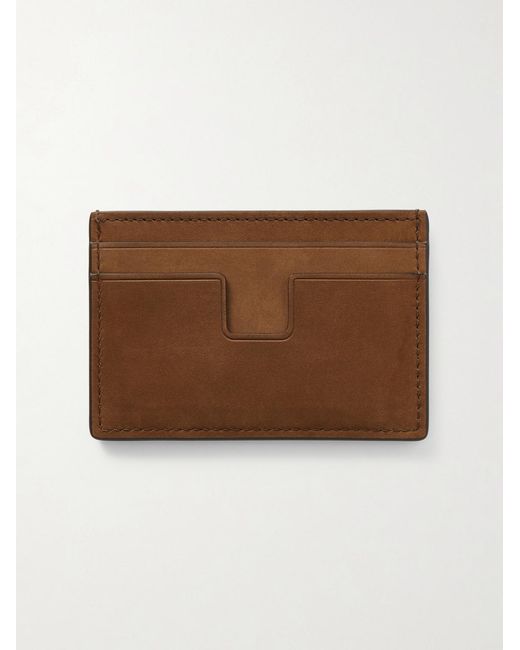 Tom Ford Brown Nubuck Cardholder for men