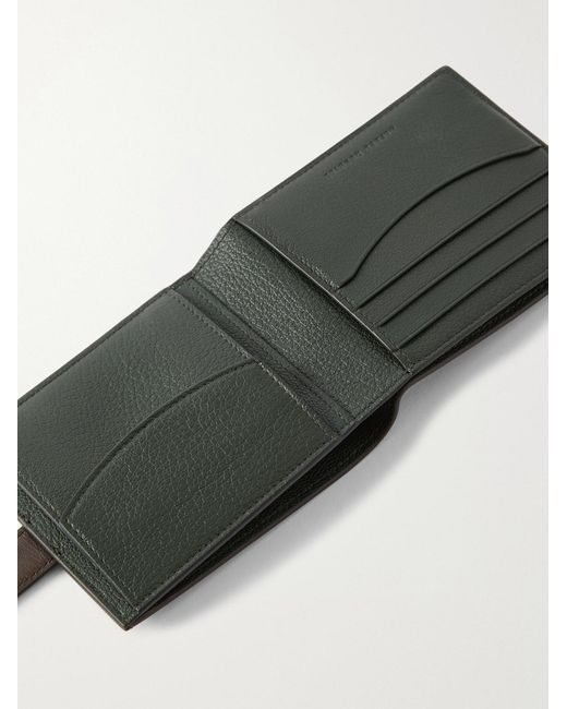 Dunhill Brown Alfred 4Cc&Cp Patina-Leather Billfold Wallet for men
