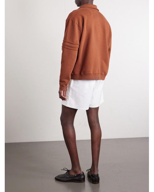 Bode Brown Crew Polo Cotton-Jersey Sweatshirt for men