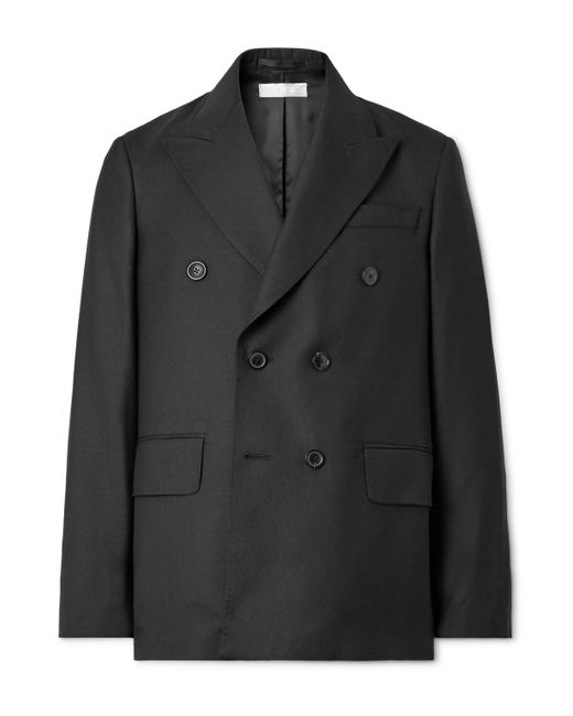 Our Legacy Black Double-Breasted Unstructured Wool Blazer for men