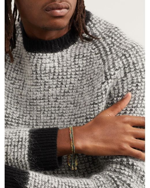 Carolina Bucci Black Lucky Wisdom And Silk Bracelet for men
