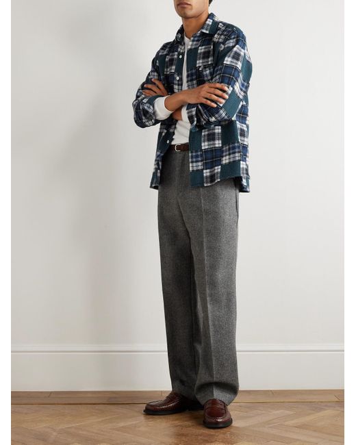 Hartford Patt Patchwork Hemd aus Baumwolle mit Karomuster in Blue für Herren