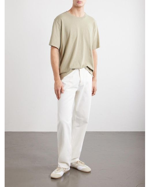 Frescobol Carioca Natural Dinis Linen-Blend T-Shirt for men