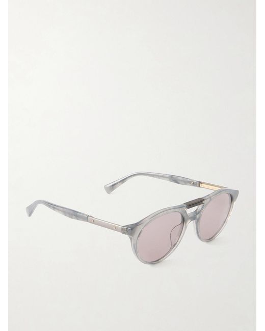 Brunello Cucinelli Natural Round-frame Acetate Sunglasses for men