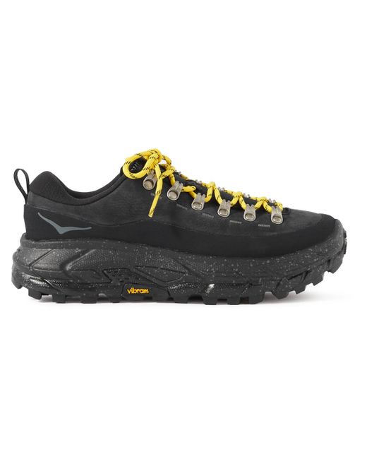 Hoka One One Black Tor Summit Rubber-Trimmed Nubuck And Mesh Sneakers for men