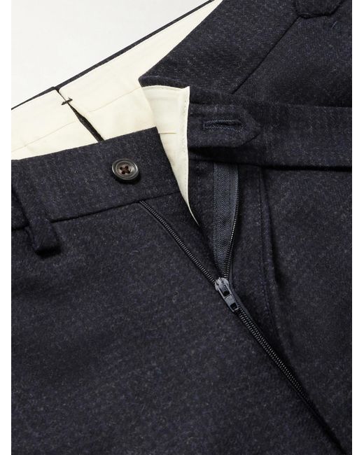 J. Mueser Blue Waverly Straight-leg Virgin Wool Suit Trousers for men
