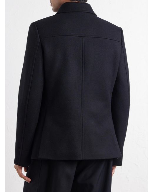 Dries Van Noten Blue Double-Breasted Wool-Blend Twill Blazer for men