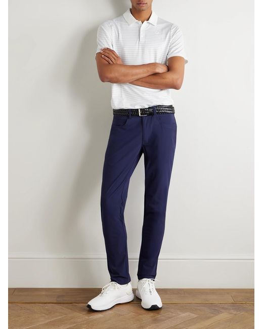 Peter Millar Blue Bingham Performance Slim-Fit Straight-Leg Tech-Shell Golf Trousers for men