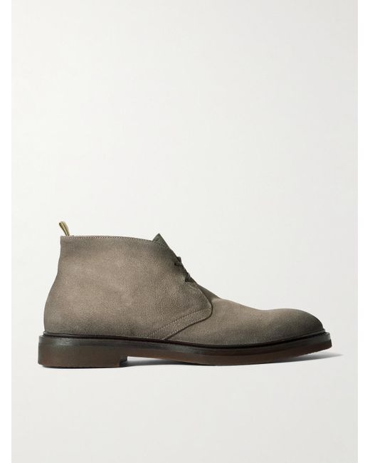 Officine Creative Brown Dude Flexi Suede Desert Boots for men