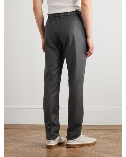 Loro Piana Gray Leisure City Slim-Fit Virgin Wool And Cashmere-Blend Trousers for men