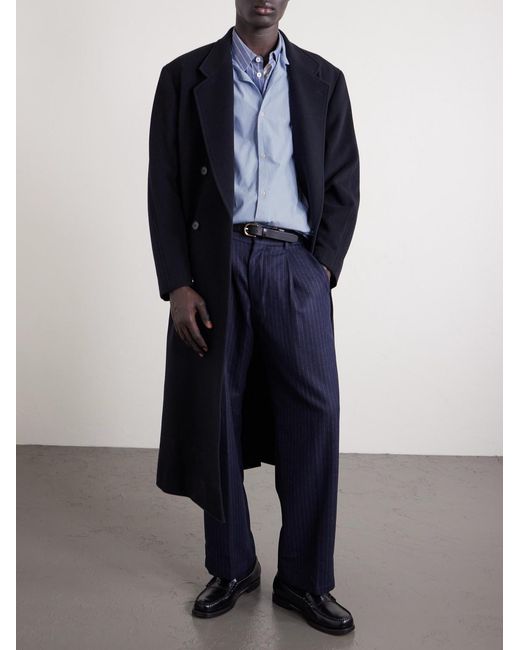 Officine Generale Blue Cotton-Poplin Shirt for men