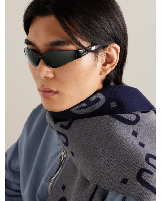 Gucci Gray Frameless Acetate Sunglasses for men