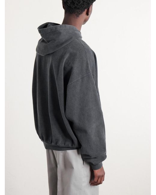 Remi Relief Gray Cotton-jersey Hoodie for men