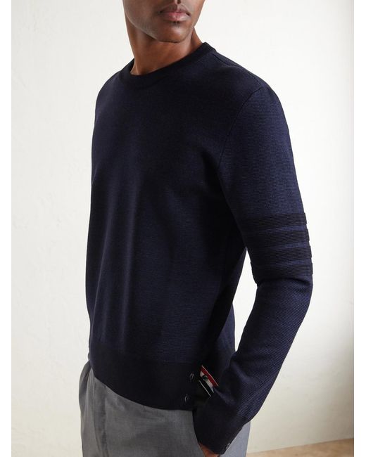 Thom Browne Blue Milano Stitch Wool for men