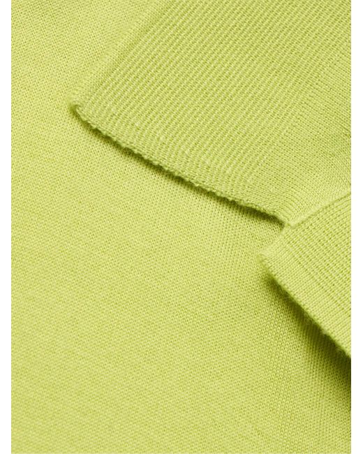 Gabriela Hearst Yellow Stendhal Cashmere Polo Shirt for men