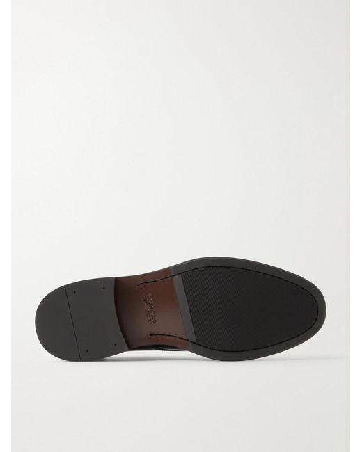 Brunello Cucinelli Brown Leather Derby Shoes for men