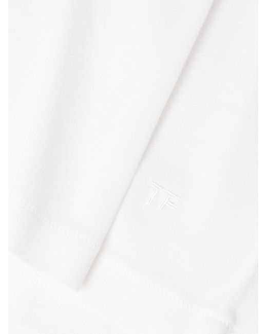 Tom Ford White Slim-fit Lyocell And Cotton-blend Jersey T-shirt for men