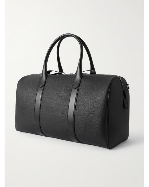 Tom Ford Black Full-grain Leather Duffle Bag for men