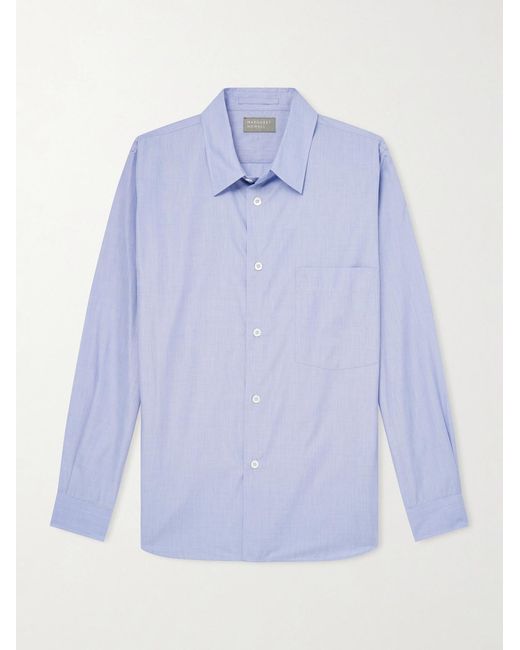 Margaret Howell Blue Cotton-poplin Shirt for men