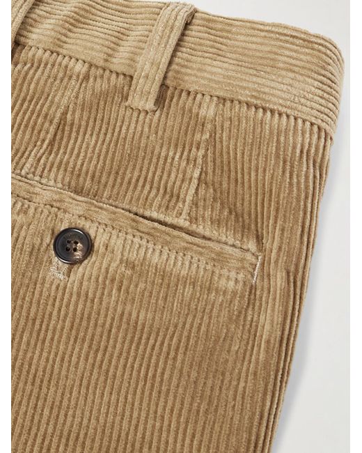 Incotex Natural Straight-Leg Cotton-Blend Corduroy Trousers for men