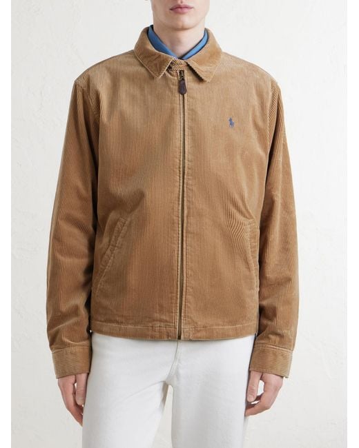 Polo Ralph Lauren Natural Cotton-Corduroy Bomber Jacket for men