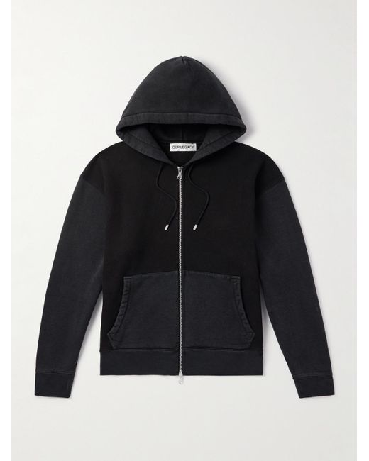 Our Legacy Black Rascal Slim-Fit Cotton-Jersey Zip-Up Hoodie for men