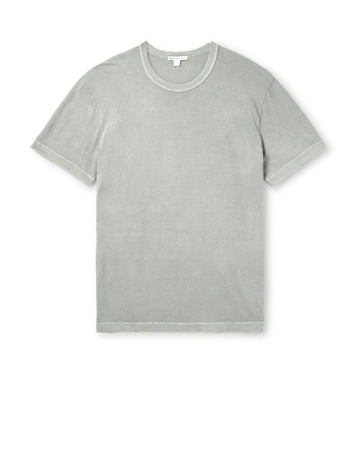 James Perse Gray Combed Cotton-jersey T-shirt for men