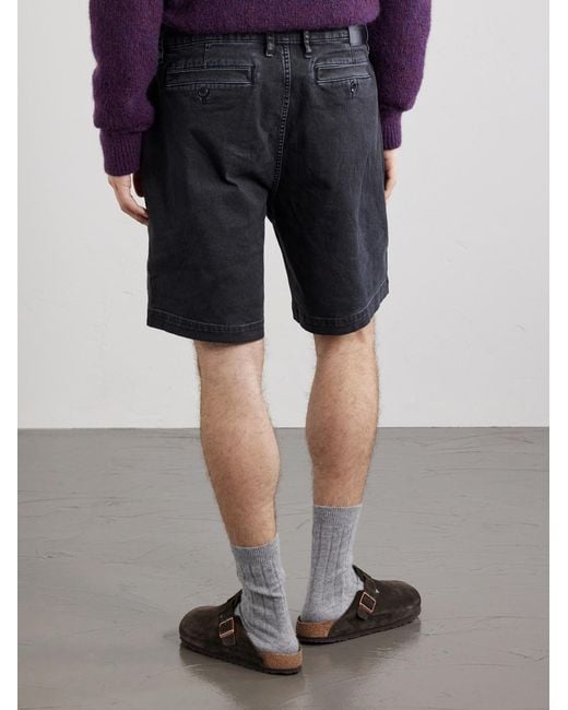 Corridor NYC Blue Spring Wide-Leg Stretch-Cotton Denim Shorts for men