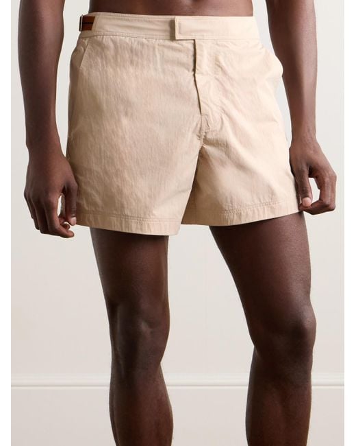 Zegna Natural Straight-leg Mid-length Swim Shorts for men