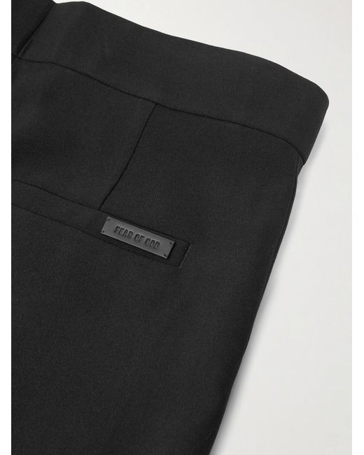 Fear Of God Black Eternal Wide-Leg Pleated Wool Trousers for men