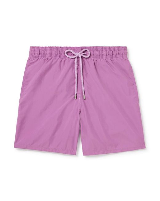 Vilebrequin Purple Moorea Straight-leg Mid-length Econyl® Swim Shorts for men
