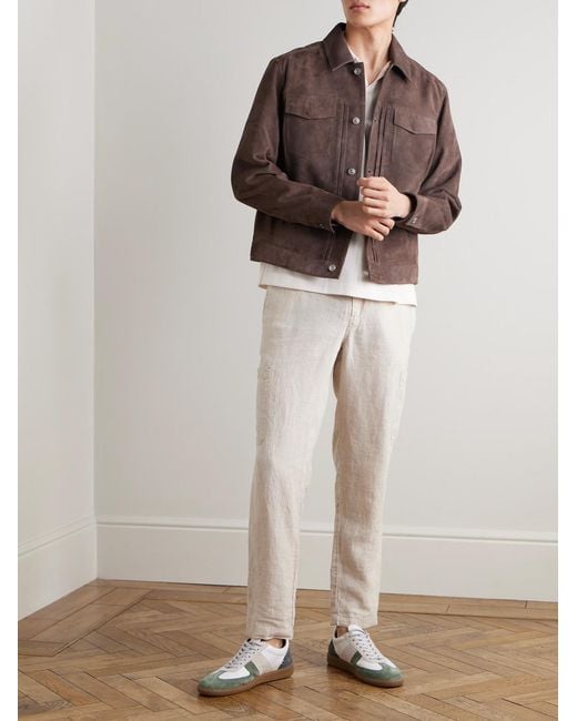 Mr P. Brown Suede Jacket for men