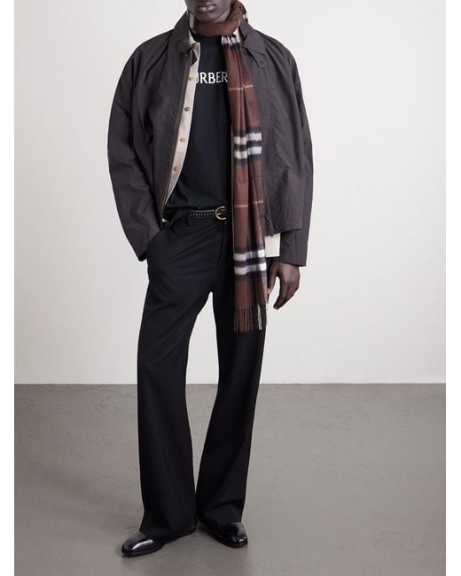 Burberry Black Seth Logo-Print Cotton-Jersey T-Shirt for men