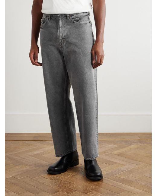 A.PRESSE Gray Tapered Jeans for men