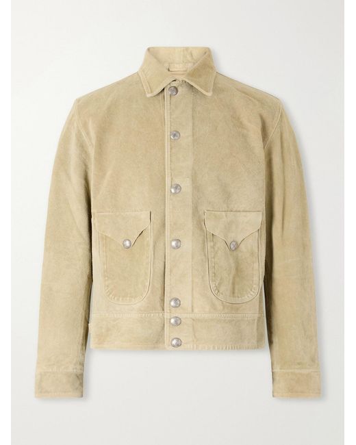 RRL Natural Schwab Suede Jacket for men